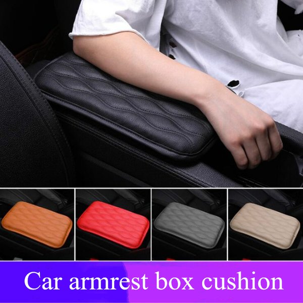 Tapis de boîte d'accoudoir de voiture en mousse à mémoire de forme, coussinets de boîte de repose-bras de véhicule, couvertures de Console centrale en cuir, accessoires d'intérieur de style
