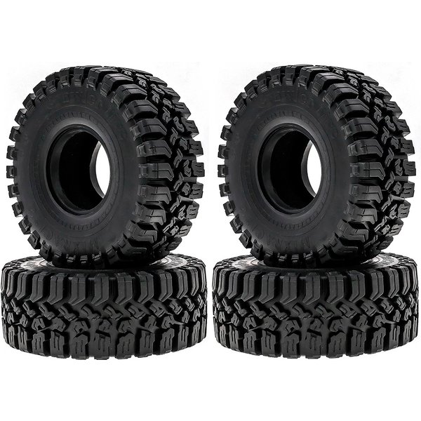 4 stücke 1,9 Zoll Gummi Reifen 120*48mm Für 1/10 Rc Crawler Auto Traxxas Trx4 Axial Scx10 Wraith scx10 Yikong Rgt Wrangler 1,9 Rad