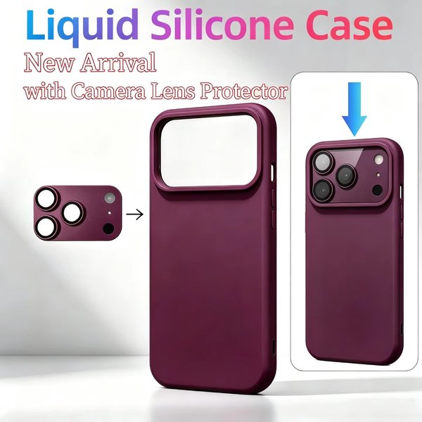 2 en 1 pour iPhone 14 15 16 12 13 17 Pro Max, transformez en 18 Pro Max avec coque de téléphone en silicone avec protection d'appareil photo et film de protection d'objectif en métal