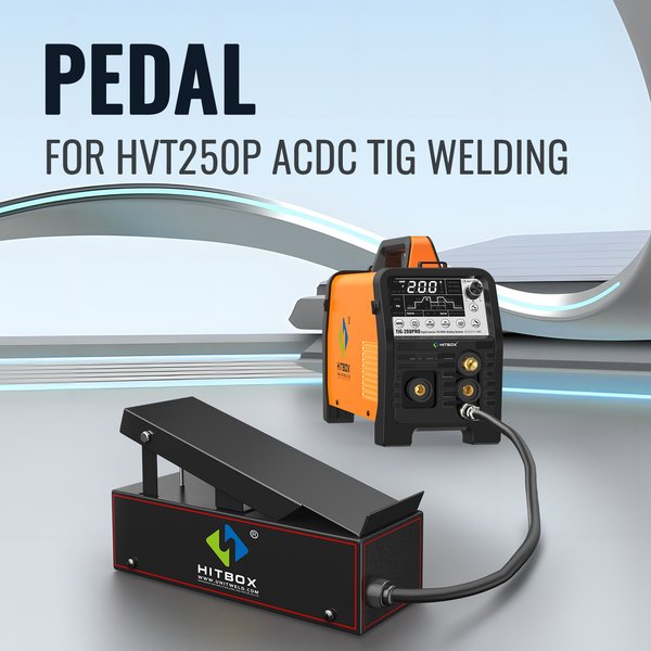 HITBOX TIG-Schweißpedal, Stromregelung, Fußschalter, Ersatz für HBT250P AC/DC TIG-Schweißgerät, Fußsteuerungspedal