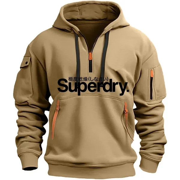 Sweat-shirt à capuche pour hommes, ample, à la mode, pour jogging en plein air et fitness, nouvelle collection automne et hiver 2025