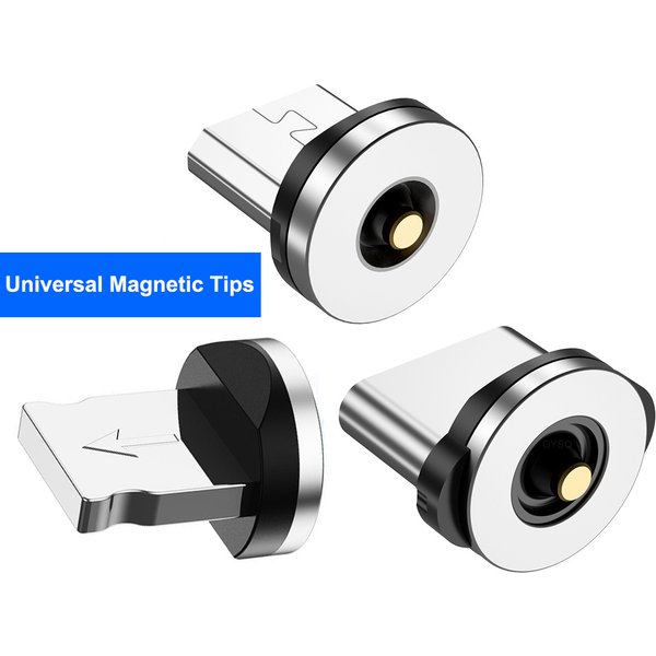 Universal 14th Generation Magnetic Cable Plug Round Fast Charging Adapter Tips For iPhone 14 Samsung Huawei Xiaomi Magnet Charge