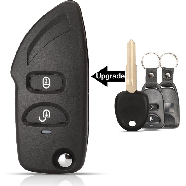 Jingyuqin – coque de clé de voiture modifiée, mise à niveau, pour Hyundai Coupe Galloper Tucson Elantra kia Morning Visto Cerato Rio