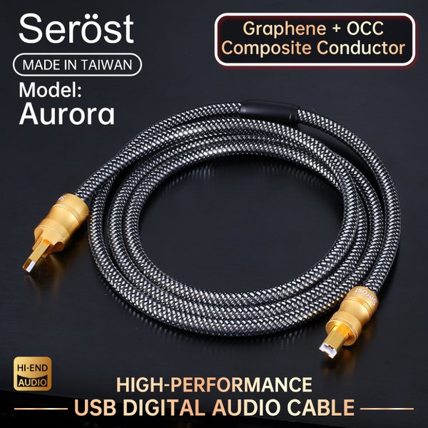 Serost High-End Graphen Einkristall-Kupfer USB Typ-C OTG Digitales Audiokabel für DAC DSP Mobiltelefon Soundkarte Dekodierung