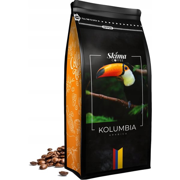 Kawa ziarnista 500g KOLUMBIA 100% ARABICA Świeżo Palona do ekspresu SkimaCoffee + GRATIS