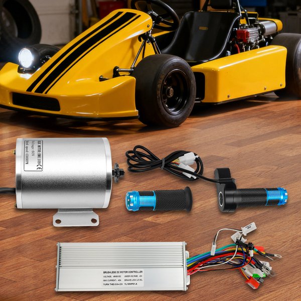2000W BLDC Motor + Controller Kit, 60V 3-Speed Reverse 18MOS High-Speed 4300r/min