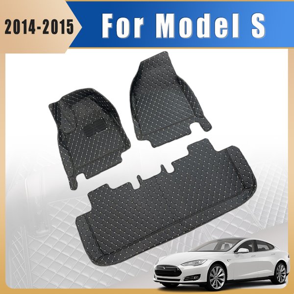 Pour Tesla modèle S 2015 2014 tapis de sol de voiture tapis imperméable personnalisé accessoires de style automobile couvertures intérieures tapis de remplacement
