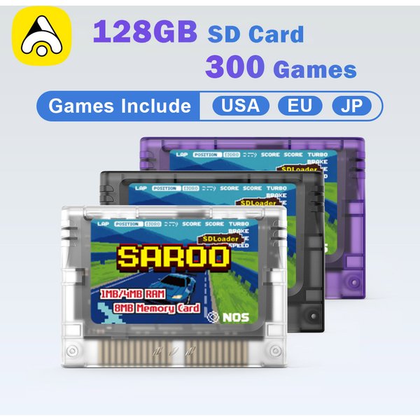SAROO HDLoader-Kassette für Saturn SAROO Optisches Laufwerk-Emulator 1MB/4MB RAM-Karte 8MB Virtuelle Speicherkarte