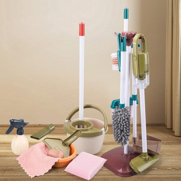 Outil de nettoyage pour enfants, jouets, jeu de Simulation, ensemble de nettoyage et balai de Simulation d'assainissement, outil d'aspirateur, jouet pour garçons et filles