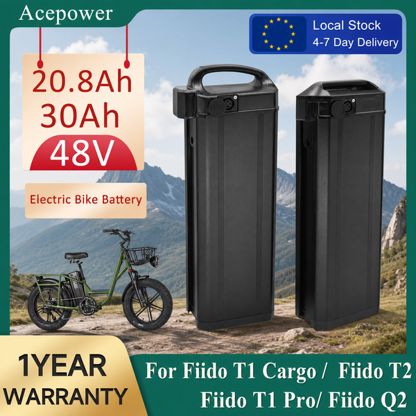 Akku für Fiido T1 Pro T2 Fiido Q2 Heybike Explore Vivi Z8 Wallke H6 48V 20.8Ah 30Ah Faltbares Elektrofahrrad Batterien für Fiido T1 Cargo T2 Pro E-Bike Ersatzakku