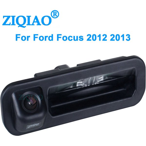 ZIQIAO pour Ford Focus 3 Hatchback Sedan 2012 2013 Poignée de coffre dédiée avec interrupteur et caméra de recul HD HS067