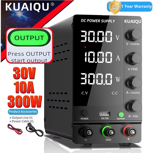 KUAIQU 30V 10A alimentation cc affichage de chiffres réglables Mini alimentations de laboratoire régulateur de tension 60V 5A 32