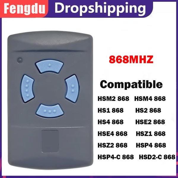 Fernbedienung 868 MHz, kompatibel mit HSM2, HSM4 HSE2 HSE4 868 Garagentor, kabelloser Fernbefehlsöffner
