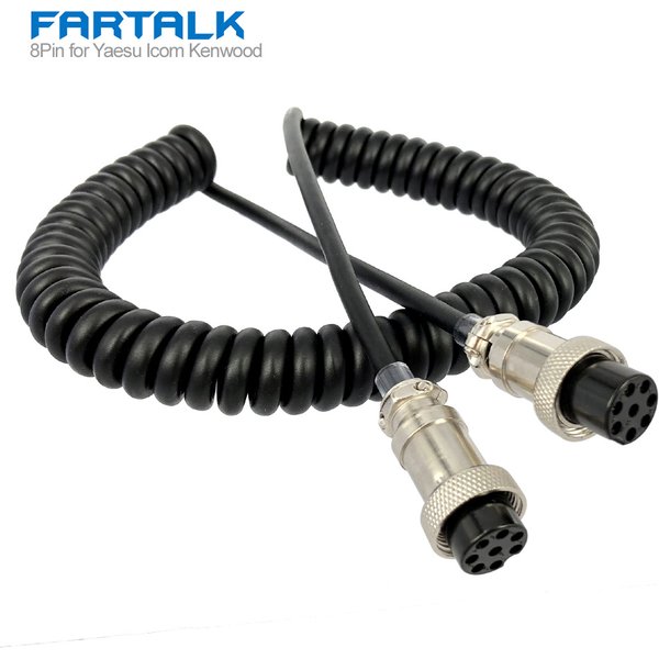 Câble d'Extension de Microphone à 8 Broches, Accessoires de Talkie Femelle à Femelle, pour Radio YAESU ICOM KENWOOD CB HAM