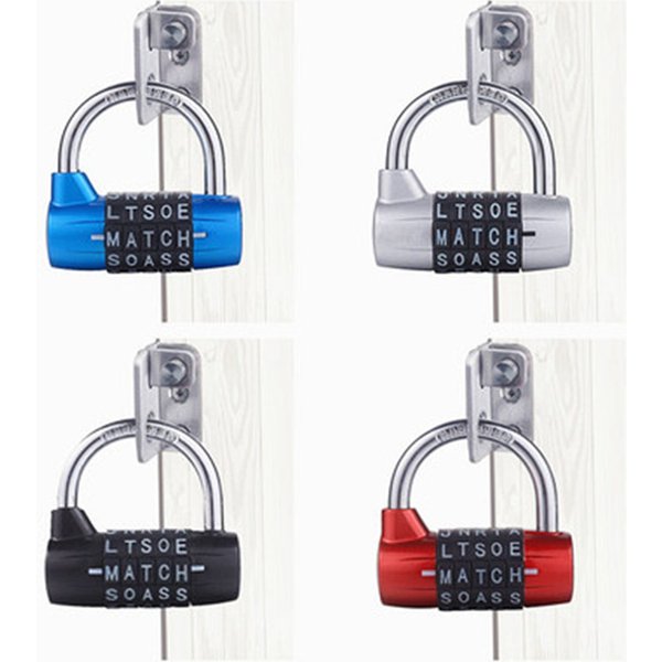 Cadenas à combinaison en alliage de Zinc, 4/5 lettres, Code mot de passe, serrure de porte, armoire, tiroir, vélo, moto, casier d'étudiant