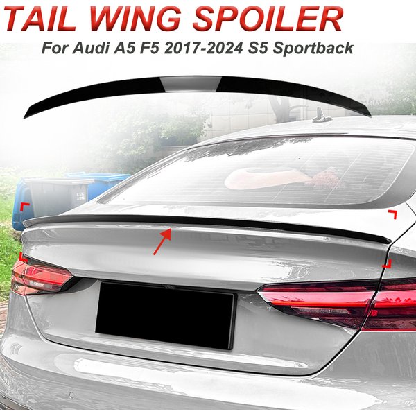 Dla Audi A5 F5 2017-2024 S5 Sportback Czterodrzwiowy Tylny Górny Spoiler Lotka Klapa Bagażnika Dachowy Zestaw Modyfikacji Karoserii Samochodu