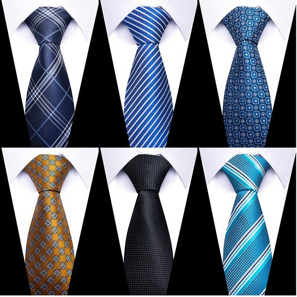 A Blue Striped Men's Tie, Suitable for Wearing to Work