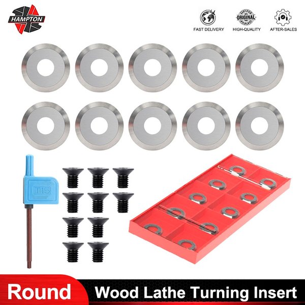 Round Carbide Insert Cutter 8.9mm 12mm 15mm 16mm 18mm for Wood Lathe Turning Finisher Hollower Tools Turning Cutting Tool