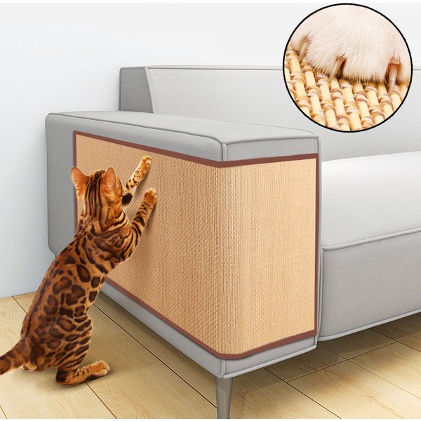 Starke Bambus Katze Kratzmatte Wand Sofa Schutz Katze Kratzbrett Pad Katzenpfoten Schärfen Matten Massage Selbst Verschleißfeste Matte