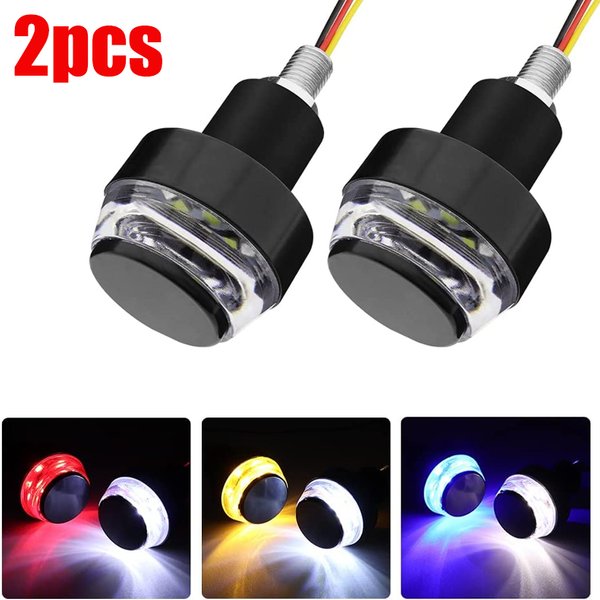 12V CNC Blinker Motorrad LED Lenker End Blinker für 22mm Lenker Signal leuchte blinkt für Motorrad Lenker