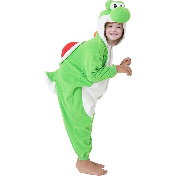 Kinder Onesies Yoshi Kigurumi Jungen Pyjamas Cartoon Cosplay Kostüm für Weihnachten Halloween Fleece Nachtwäsche Anime Homewear Pyjamas