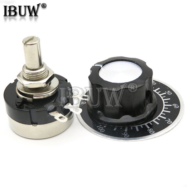 Potentiomètre conique à distance avec film de carbone à tour unique, cadrans de bouton A03, RV24YN20S, 1K, 2K, 5K, 10K, 50K, 100K, 500K, ohm, 1 ensembles, 3 pièces