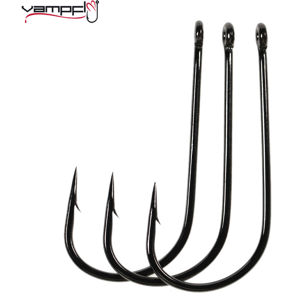 Vampfly Angelhaken mit Widerhaken aus Kohlenstoffstahl, 2 x Stärke, breite Lücke, Big Game Streamer, Fliegenhaken, Salzwasser-Süßwasser-Angelhaken