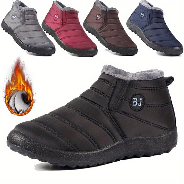 Wasserdichte, rutschfeste, warme Schneeschuhe für Damen, bequeme Low-Top-Wanderschuhe