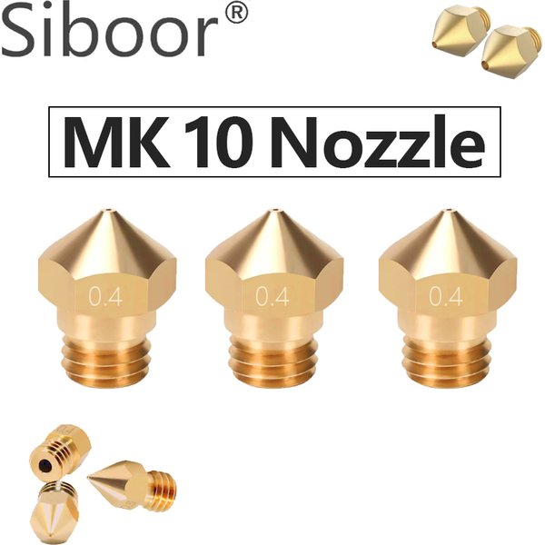 Buse d'extrudeuse MK10 M6 en laiton pour imprimante 3D, tête d'impression pour duplicateur Wanhao D4/I3/Dremel QIDI Makerbot, 1.75mm, 5 pièces