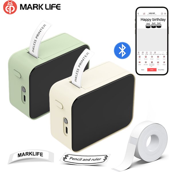 Marklife P15 Thermo-Etikettendrucker, kabelloser Bluetooth-Etikettendrucker, ähnlich wie Niimbot D11 D110 Mini-Drucker, Klebeband-Aufkleber