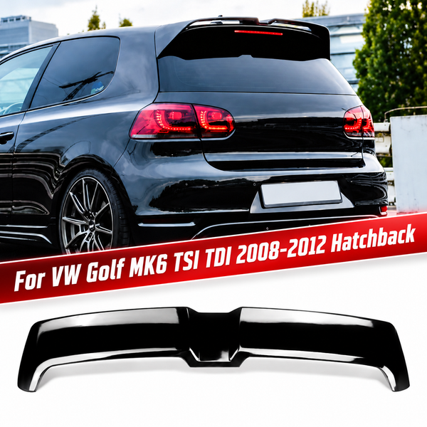 Oettinger-Style Heckspoiler für VW Golf MK6 TSI TDI 2008-2012, Schrägheck, glänzend schwarz, Außendekoration, Ersatzteile