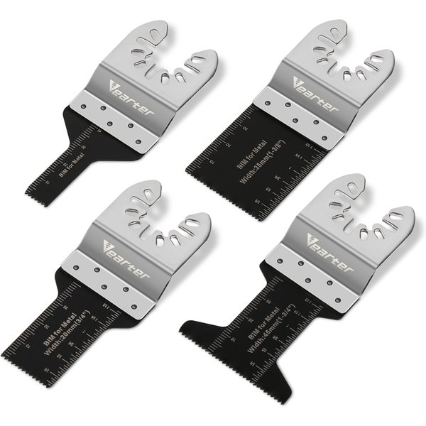 Vearter 4PCS 10/20/35/45mm Bi-Metall Oszillierende Werkzeug Sägeblätter Für Metall holz Eisen Nägel Gipskarton Schneiden