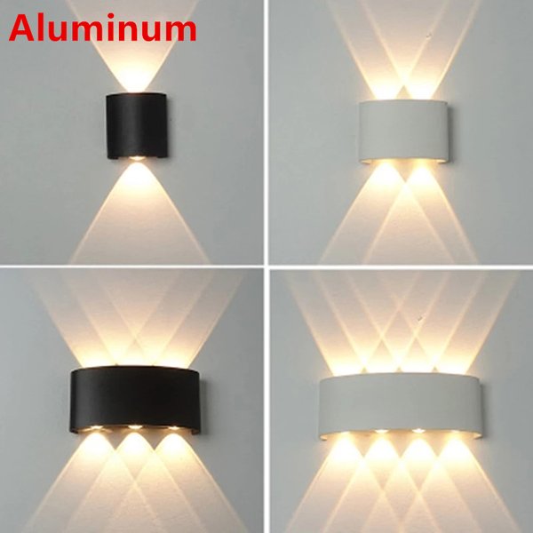 LED-Wandleuchte für den Außenbereich, wasserdicht, IP65, Hofwandleuchte, 2 W, 4 W, 6 W, 8 W, 12 W, Gartenbeleuchtung, Aluminium, Schlafzimmer, Wohnzimmer, Treppenbeleuchtung