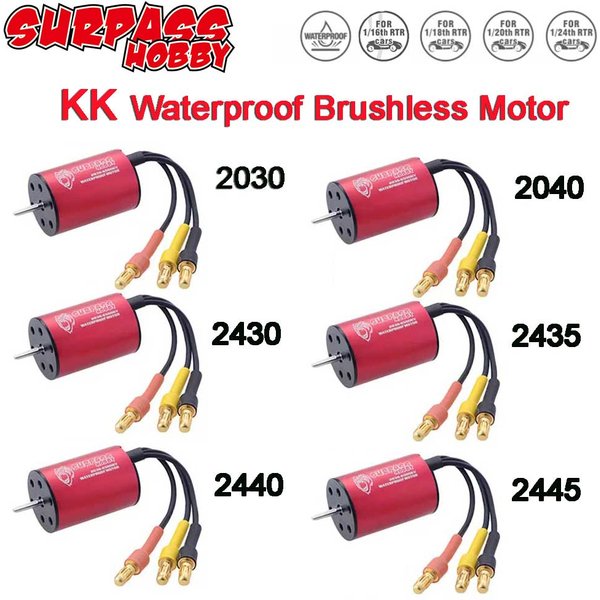 SURPASS HOBBY KK Wasserdichter 2030 2040 2430 2435 2440 2445 Bürstenloser Motor für Wtloys 1/12 1/14 1/16 1/18 1/20 1/24 RC Car Truck