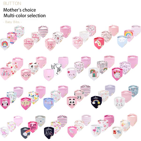 Triangle towel Baby products children's bib bib ins women's triangle saliva towel three-piece pack