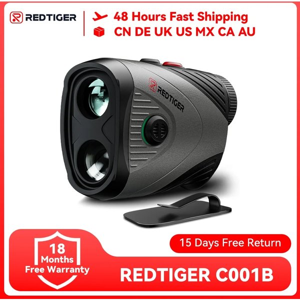 REDTIGER C001B Golf-Entfernungsmesser mit Neigung 1000 m 1200 Yards Laser-Entfernungsmesser Golf 7-fache Vergrößerung wiederaufladbarer Entfernungsmesser