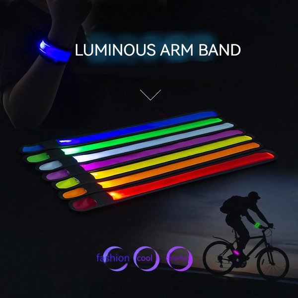 Bracelet de sport clignotant à LED, bandeau de poignet, bandeau de sport, bandeau de poignet Shoous, fournitures d'interdiction de fête, escales de fête, 1PC