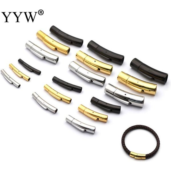 Lot de 10 fermoirs baïonnette en acier inoxydable 2mm 3mm 4mm 5mm pour boucles de lacets Pushlock, cordons en cuir, bracelets et fabrication de bijoux