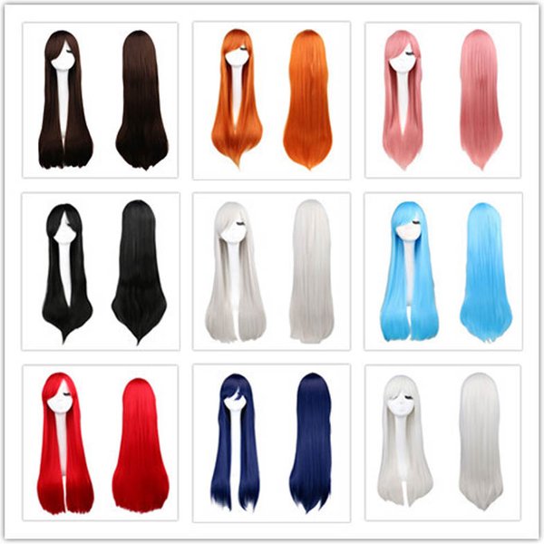 Long Straight Anime Fashion Women's Cosplay Wig Party synthetic Wigs+Free Wig Cap