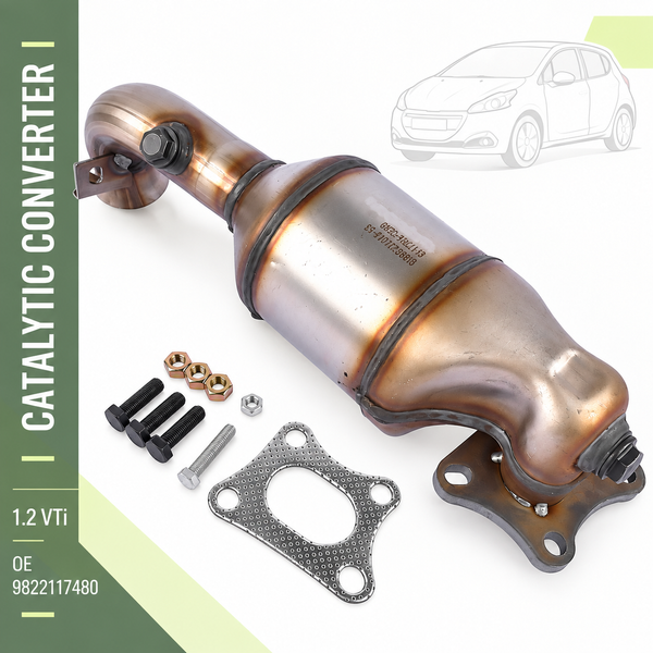 AP02 Katalysator Neu 9822117480, BM91784H, BM92266H, ECCN1159TA Für Peugeot 108 208 308 2008 Citroen C1 C3 C4 DS DS3 1.0 1.2 VTi