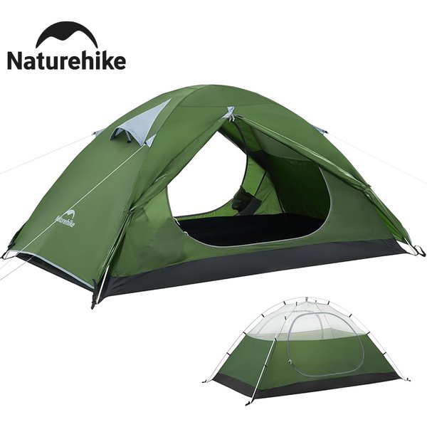 Naturehike Campingzelt für 2-3 Personen, Tragbares Wasserdichtes 3000mm Rucksackzelt, Doppelschichtiges Outdoor-Wander- und Reisezelt