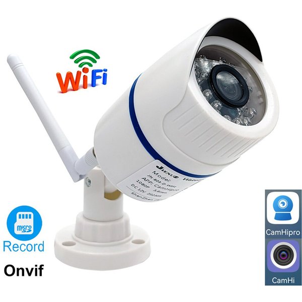 Camhipro-Caméra de surveillance extérieure IP WiFi HD 5MP/4MP/1080p, dispositif de sécurité domestique sans fil, avec vision nocturne et audio
