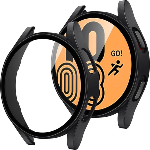 Verre et étui pour Samsung Galaxy Watch 5/4, 44mm 40mm, accessoires PC Bumper Cover, protecteur d'écran tout autour, Galaxy 5 pro 45mm