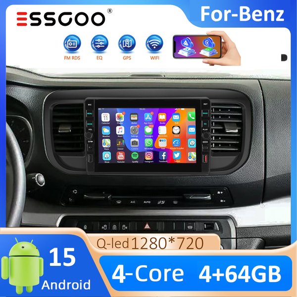 ESSGOO 4G+64GB Für Citroen Jumpy III 3 Space Tourer 1 Für Peugeot Expert 3 Für Toyota Proace 2016 2017 2018 2019 2010-2021 Autoradio GPS-Navigation Carplay GPS WiFi RDS FM DAB, Kamera