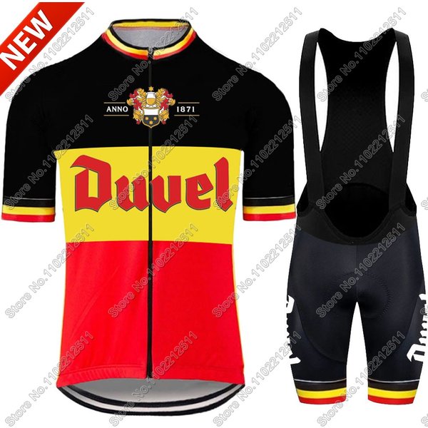 Belgique Duvel Team 2025 Maillot de cyclisme ensemble hommes été bière vêtements vélo de route chemises costume vélo cuissard vtt porter Maillot