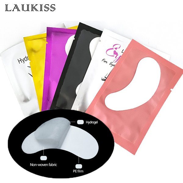 Patch pour les yeux en Hydrogel, pour la construction d'extensions de cils sous les coussinets pour les yeux, autocollants pour cils greffés, outils de beauté, vente en gros, 50 pièces