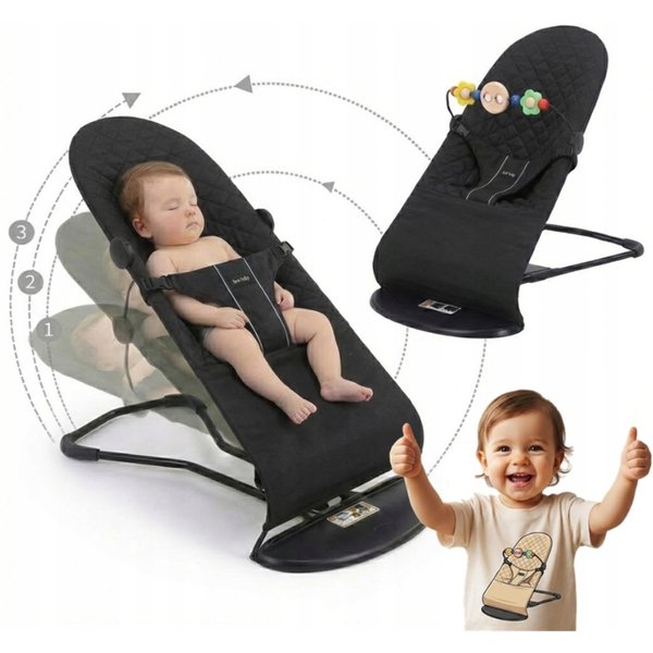 ▶ Faltbare Baby-Wippe 2-in-1 – Verstellbare Babywippe mit Sicherheitsgurt, tragbarer Neugeborenen-Sitz für 0-24 Monate