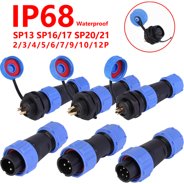 SP13 SP16/17 SP20/21 2-12PIN Wasserdichte Luftfahrt Anschlüsse Männlich/Weiblich Steckdose Mutter/Docking IP68 Kabel Draht Stecker