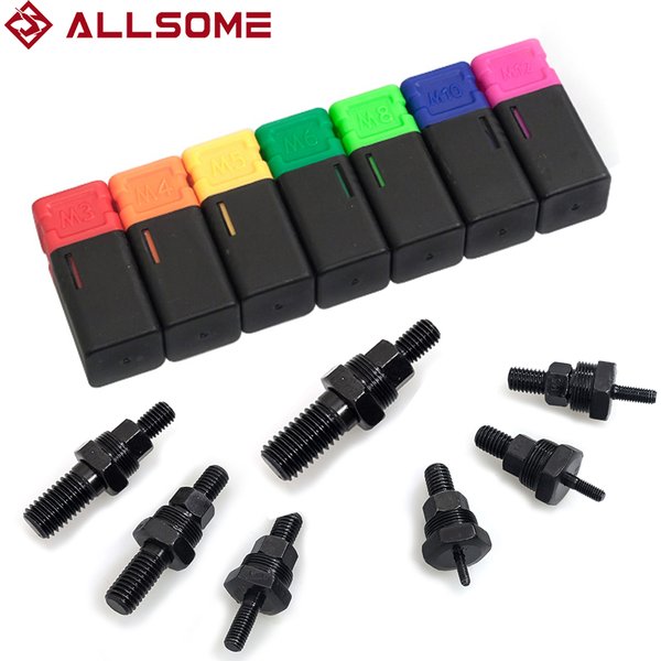 ALLSOME Riveter Gun Part Threaded Mandrel Replacement For Hand Nut Rivet Metric M3-M12 HT2775+