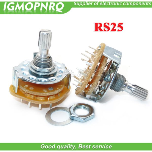 Commutateur de bande RS25, interrupteur à bouton de bande à distance, montage IGMOPNRQ, 2P4T, 2P5T, 2P6T, 3P3T, 3P4T, 4P3T, 1P11T, 2 pièces